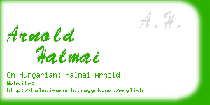 arnold halmai business card